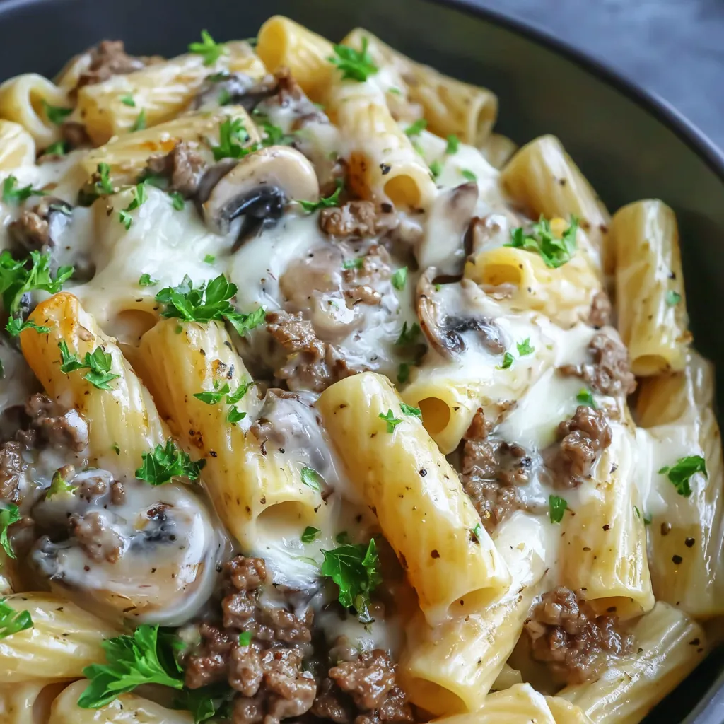 Minute Philly Cheesesteak Pasta: Ground Beef & One-Pan Ease